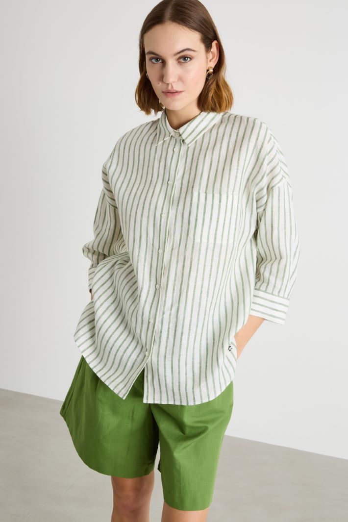 Three-quarter-sleeve linen shirt Intrend - 2
