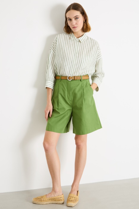 Three-quarter-sleeve linen shirt Intrend