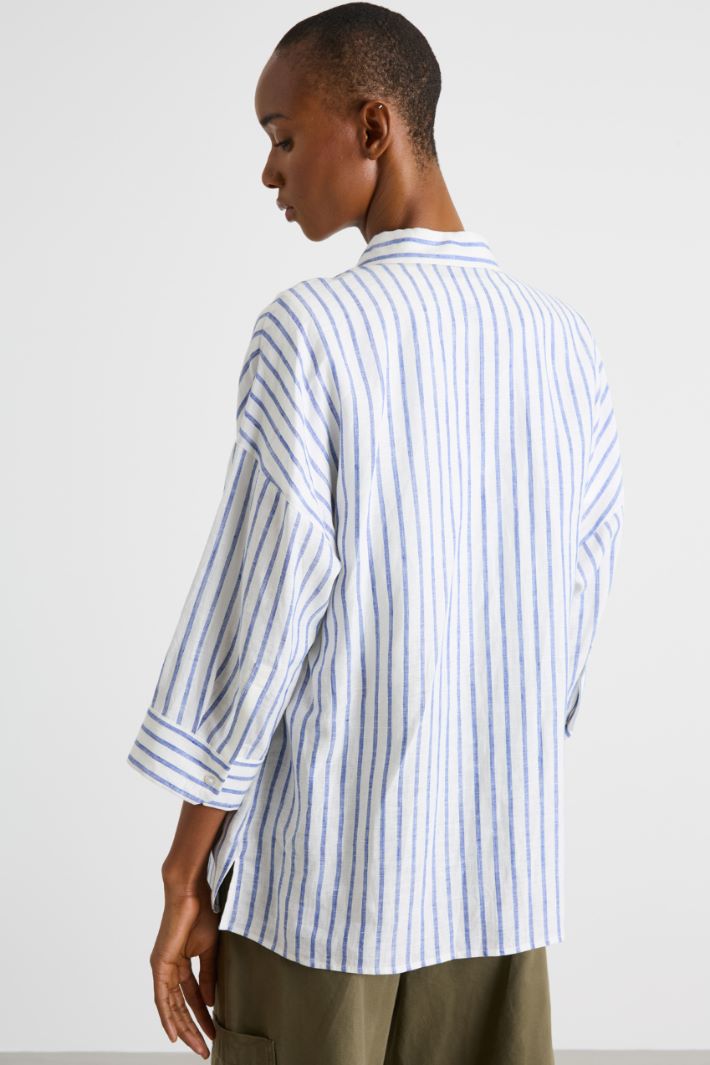Three-quarter-sleeve linen shirt Intrend - 4