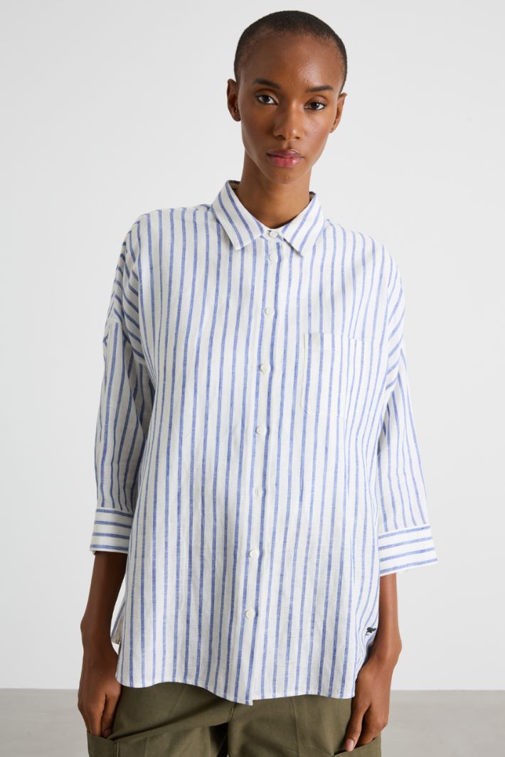 Three-quarter-sleeve linen shirt Intrend - 2