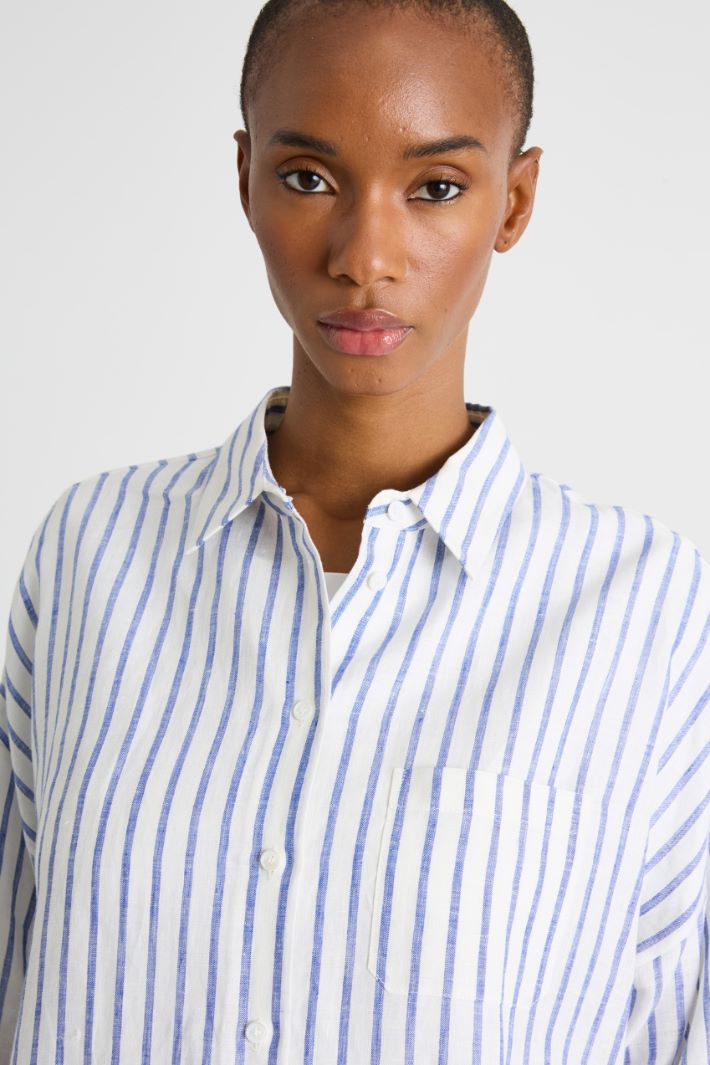 Three-quarter-sleeve linen shirt Intrend - 3