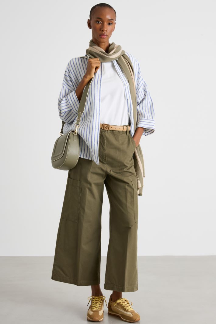 Three-quarter-sleeve linen shirt Intrend