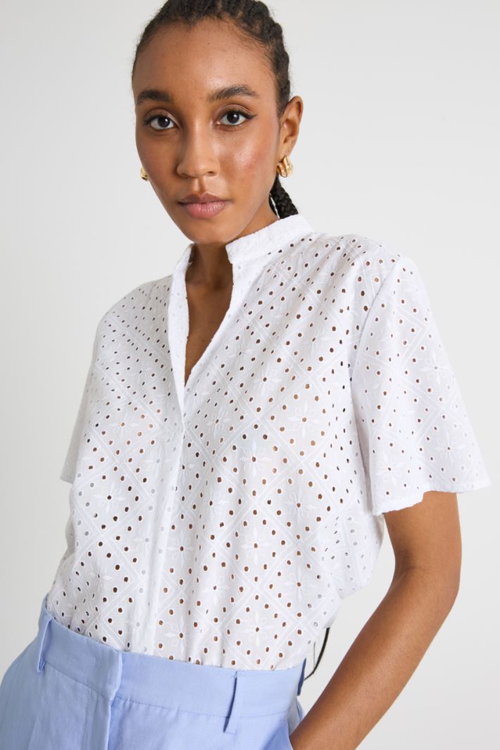 Broderie anglaise blouse Intrend - 3