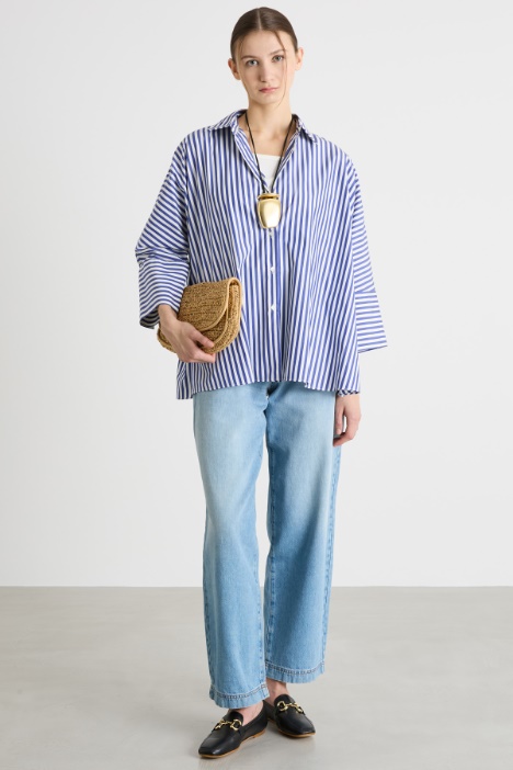 Camisa amplia de popelina - Intrend