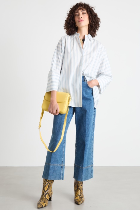 Wide-fit poplin shirt Intrend