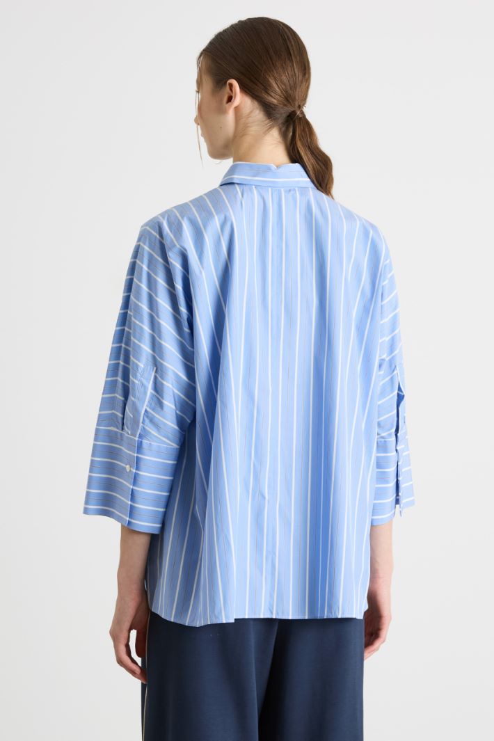 Wide-fit poplin shirt Intrend - 4