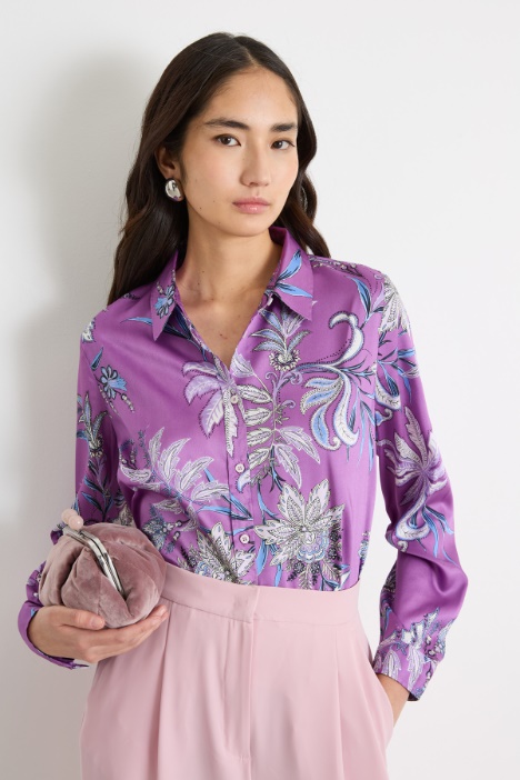 Camicia in twill stampato