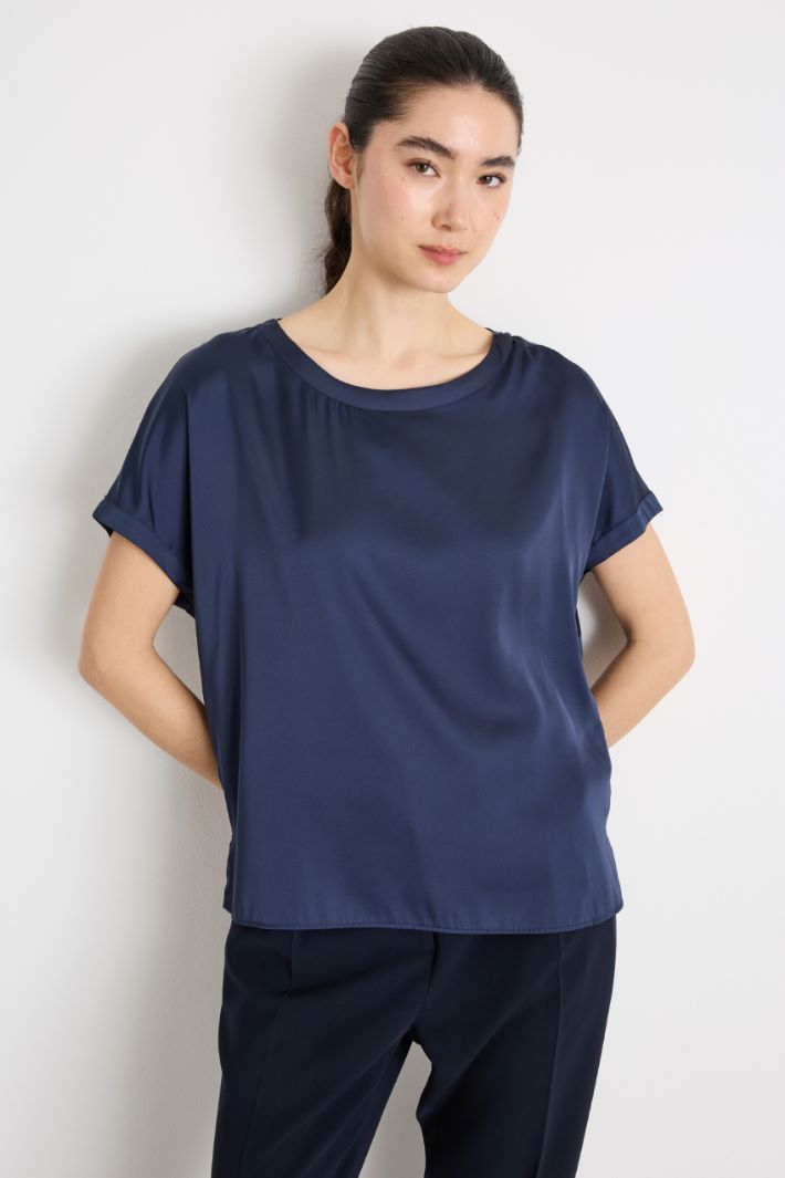 Blusa in raso stretch Intrend - 2