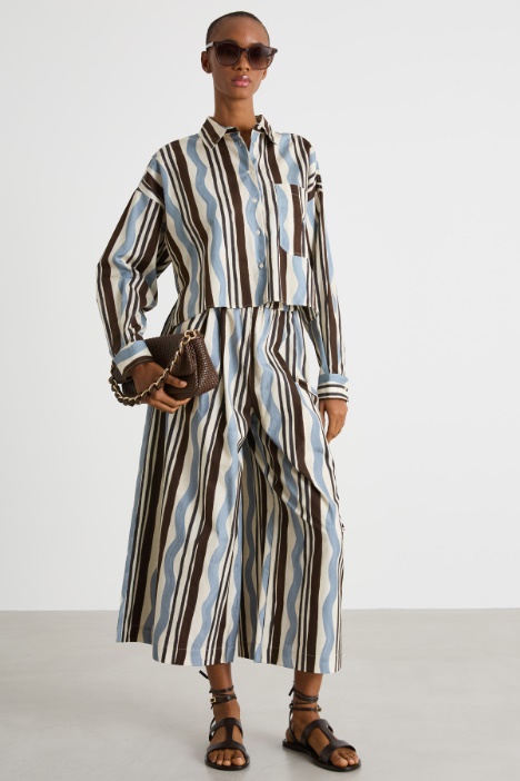 Asymmetric printed shirt Intrend