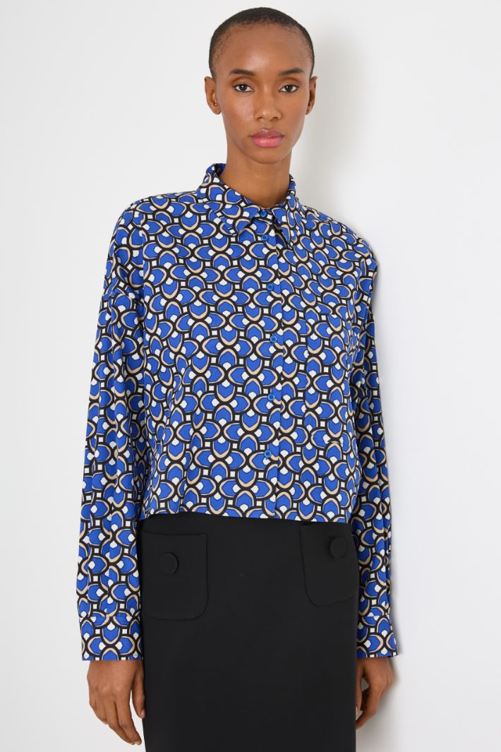 Asymmetric printed shirt Intrend - 2
