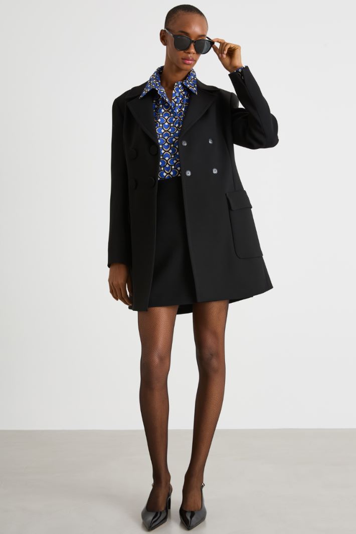 Asymmetric printed shirt Intrend