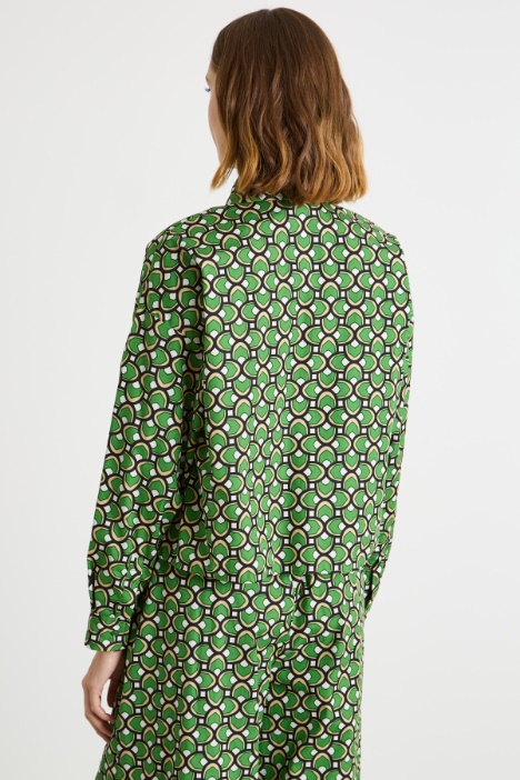 Camicia stampata asimmetrica