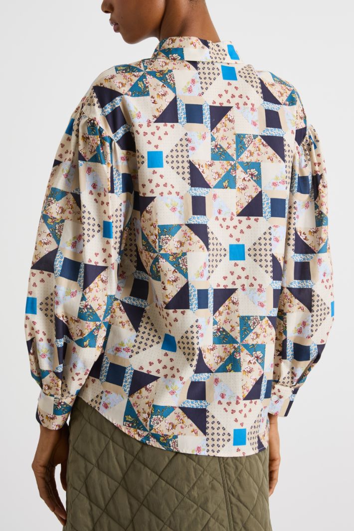 Patchwork-print shirt Intrend - 4