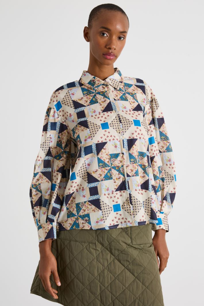 Patchwork-print shirt Intrend - 2