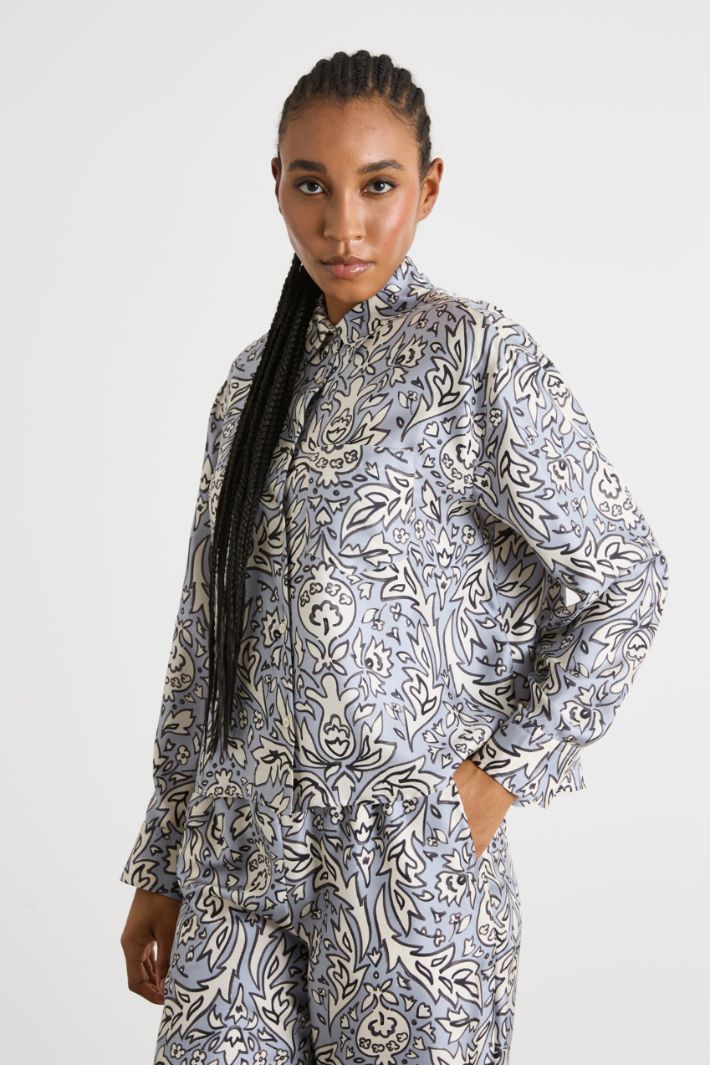 Printed twill blouse Intrend - 2