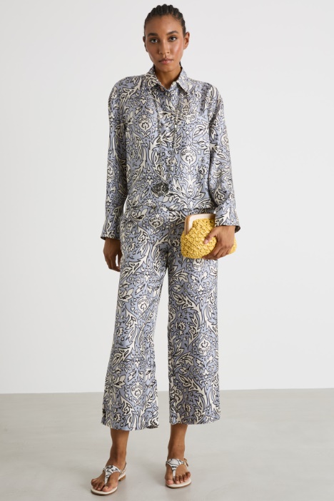 Printed twill blouse Intrend