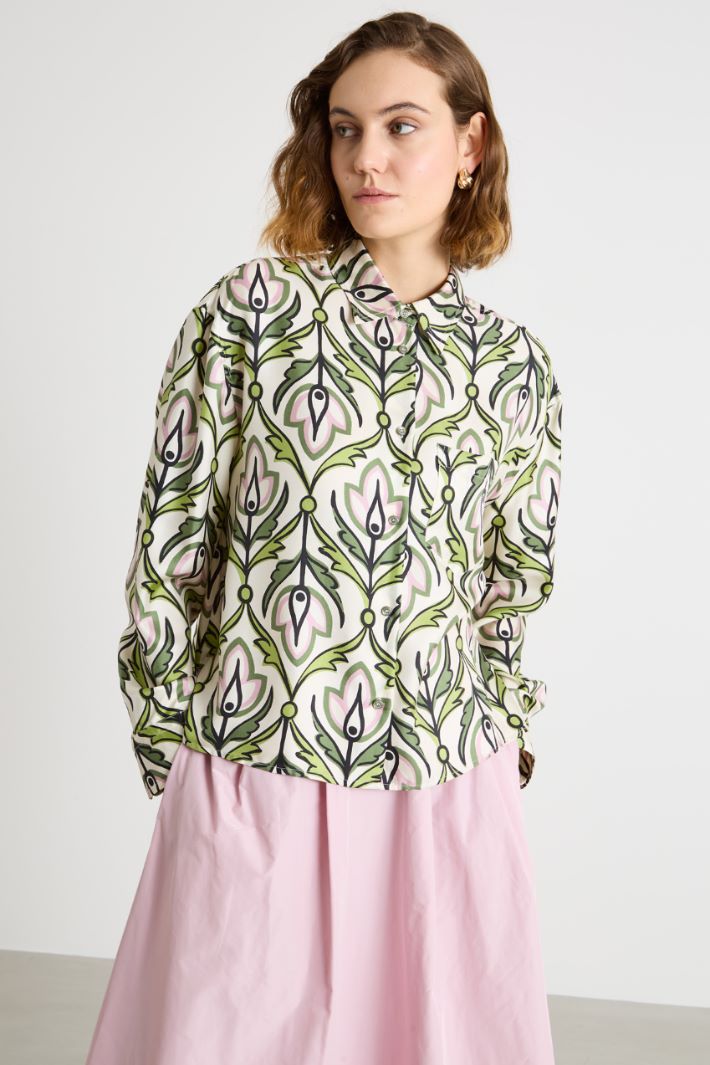 Printed twill blouse Intrend - 2