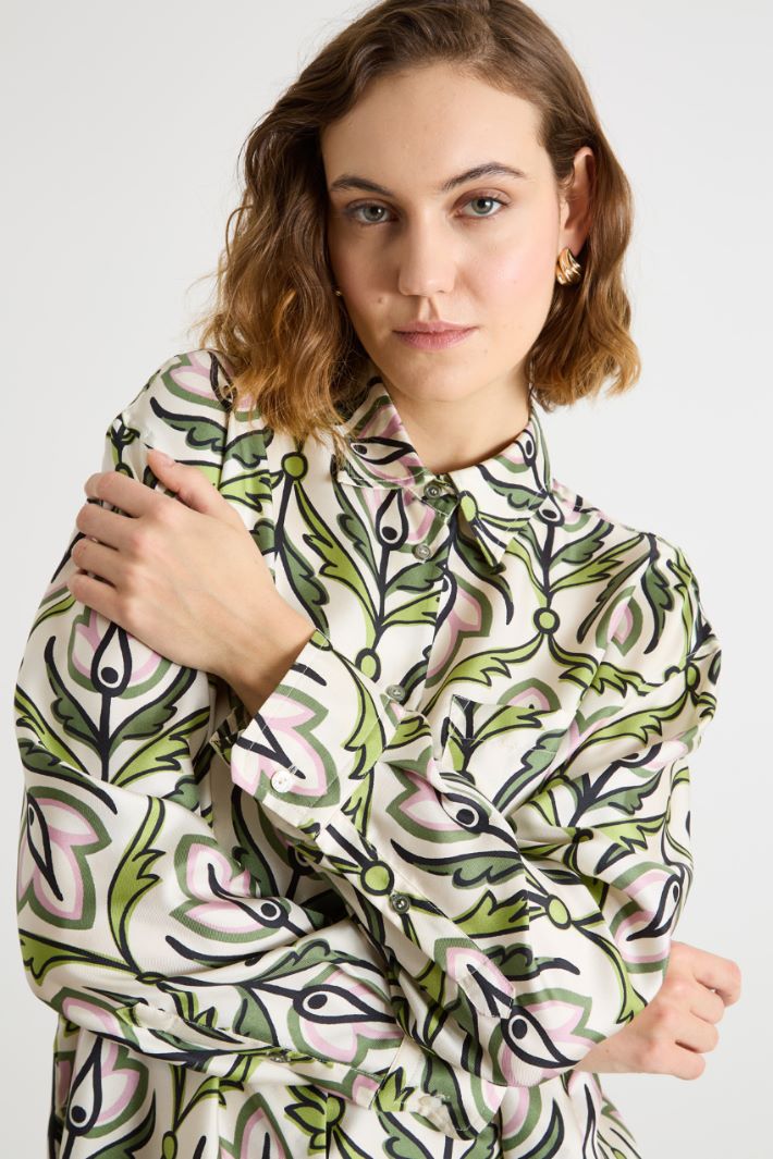 Printed twill blouse Intrend - 3
