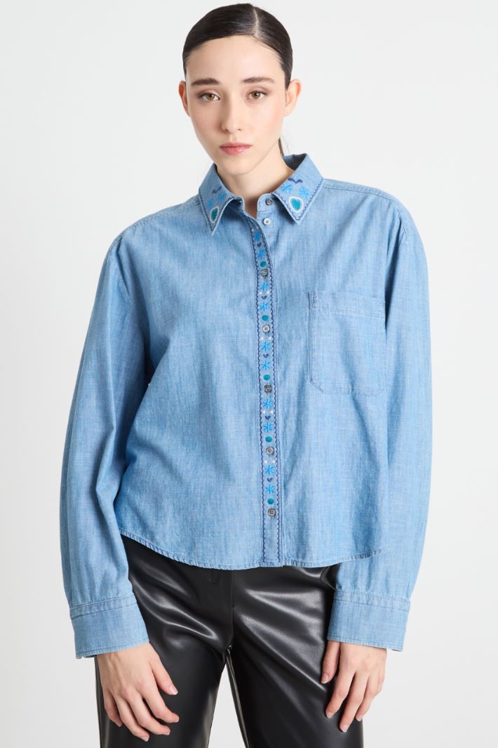 Embroidered collar shirt Intrend - 2