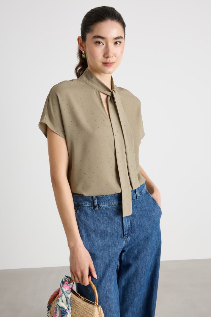Blusa con micro cristalli Intrend - 2