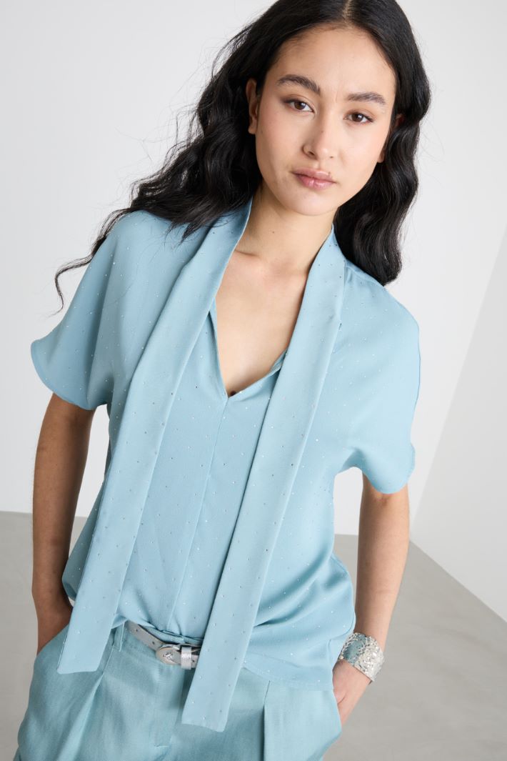Blusa con micro cristalli Intrend - 3