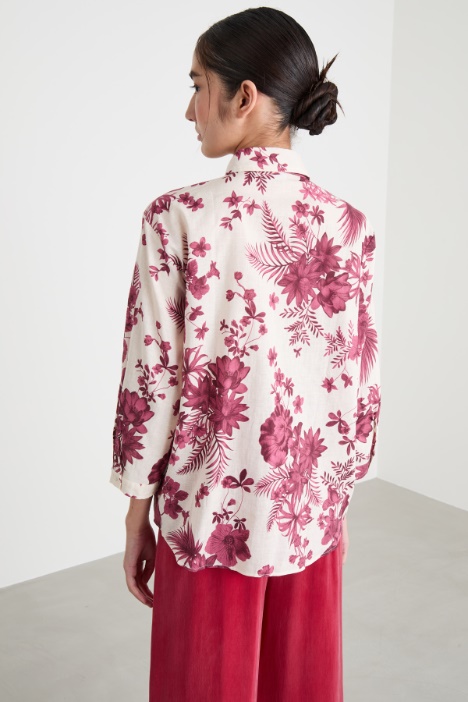 Camicia in tela stampata