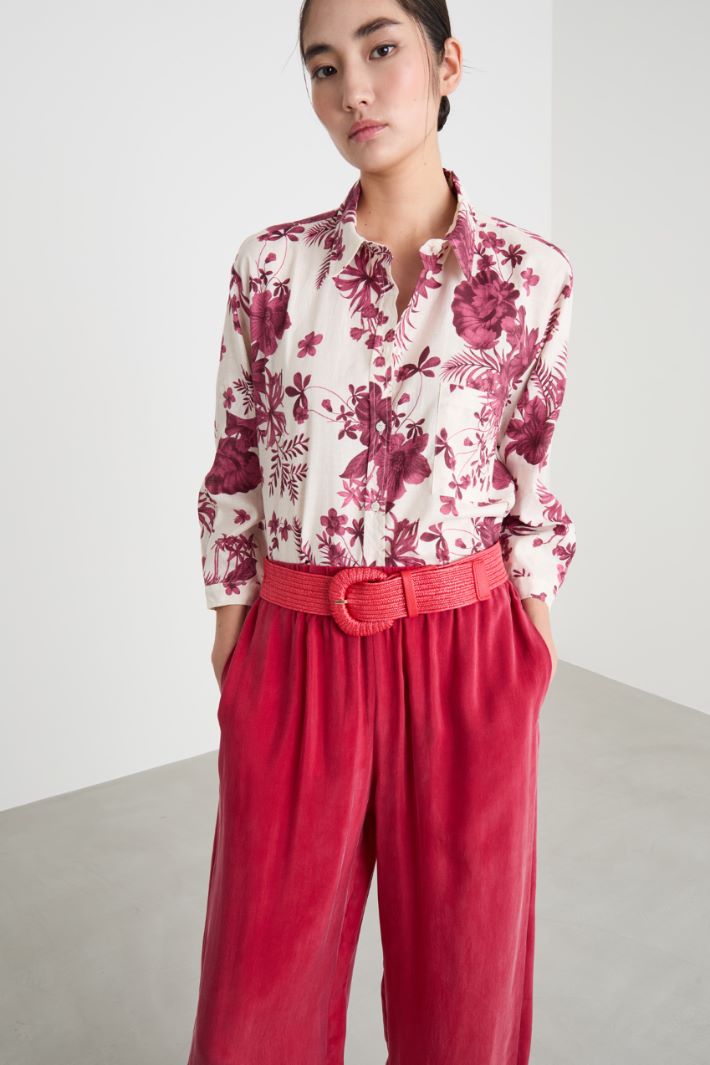 Printed canvas shirt Intrend - 2