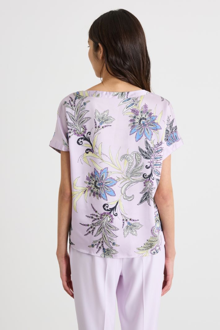 Printed twill blouse Intrend - 4