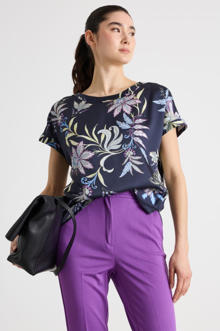 Blusa in twill stampato Intrend - 2