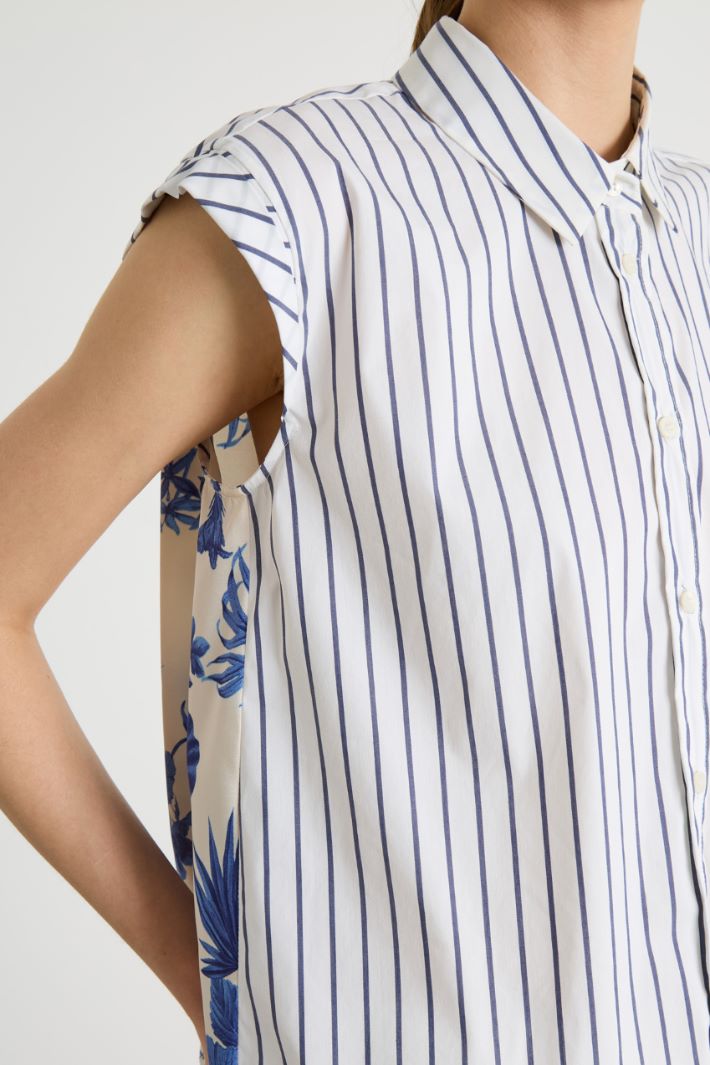 Contrast-back sleeveless shirt Intrend - 3