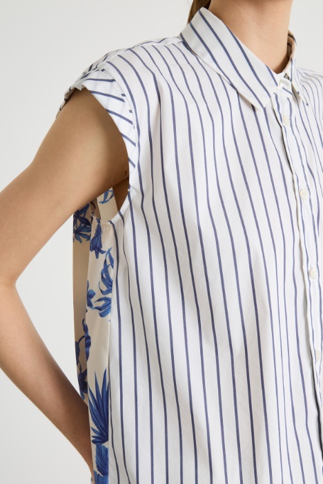 Camisa sin mangas con espalda a contraste