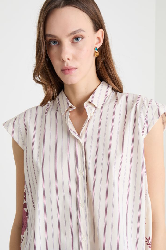 Contrast-back sleeveless shirt Intrend - 3