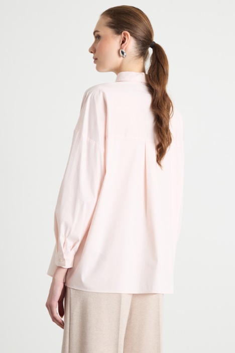Camicia morbida in popeline stretch