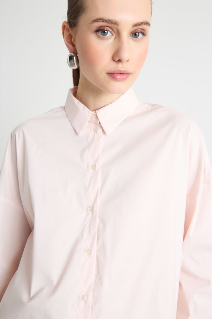 Relaxed-fit stretch poplin shirt Intrend - 3