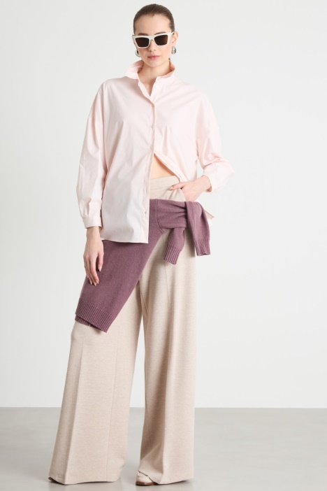 Relaxed-fit stretch poplin shirt Intrend