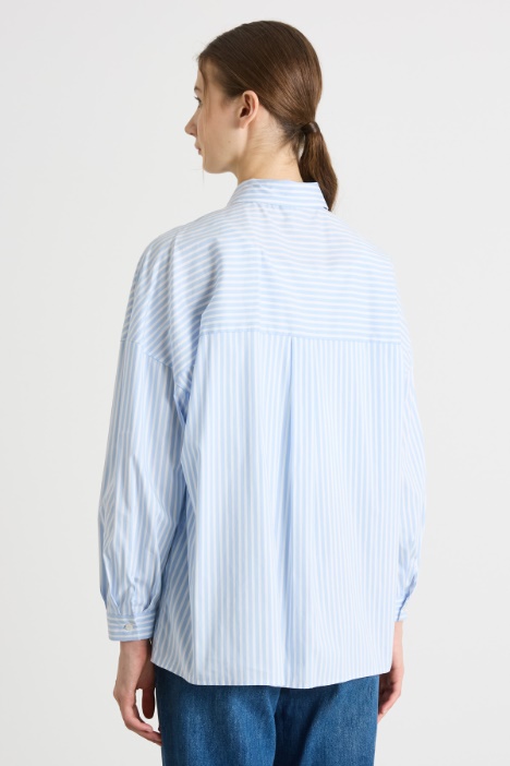 Camicia morbida in popeline stretch