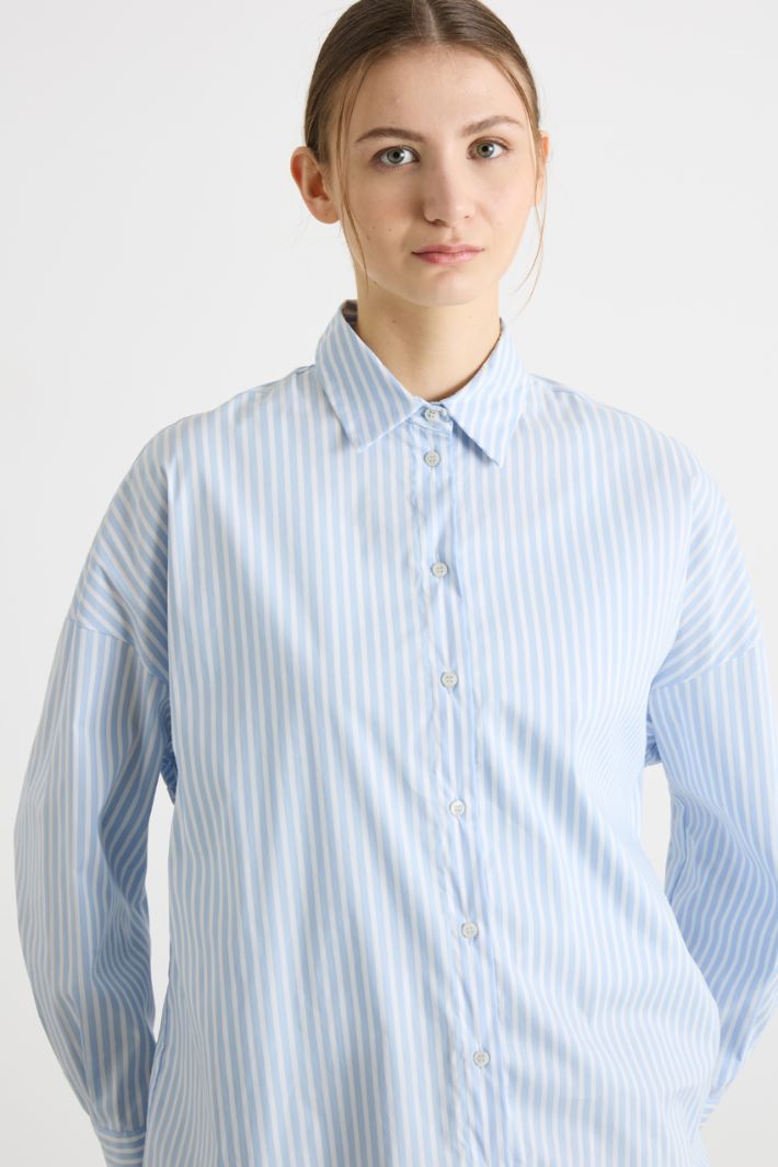 Relaxed-fit stretch poplin shirt Intrend - 3