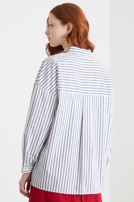 Camicia morbida in popeline stretch