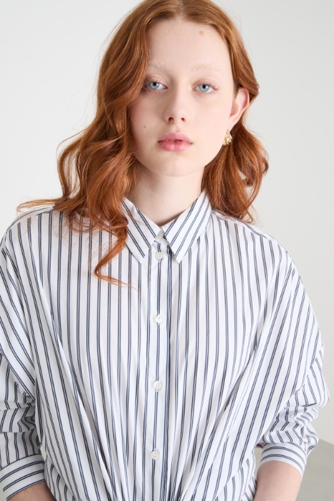 Camicia morbida in popeline stretch