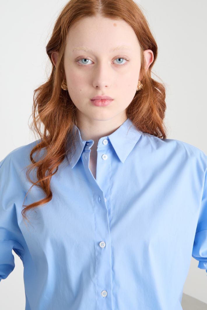 Relaxed-fit stretch poplin shirt Intrend - 3