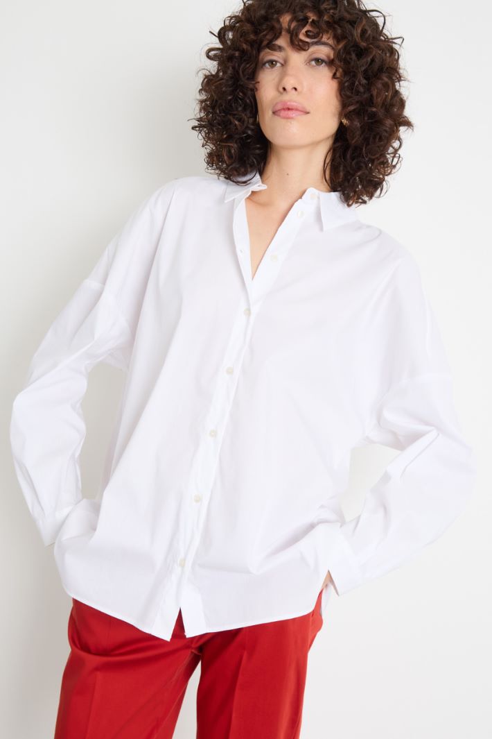 Relaxed-fit stretch poplin shirt Intrend - 2