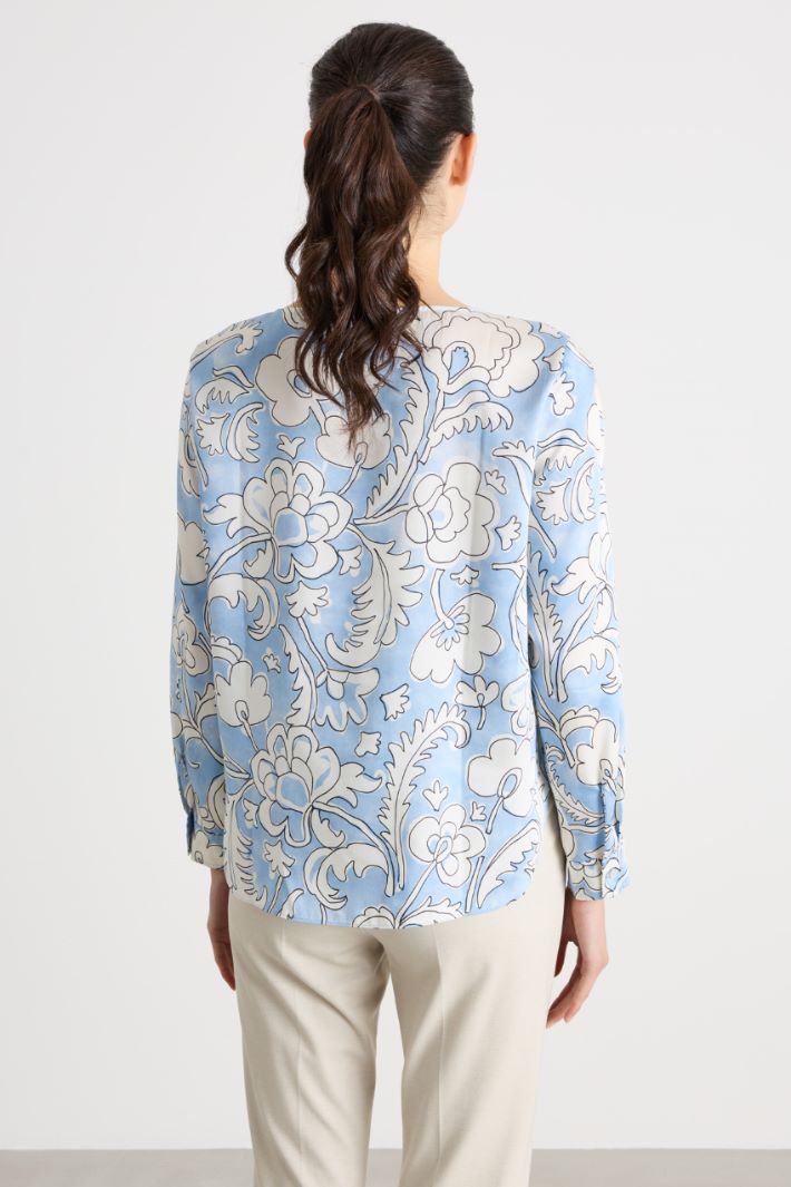 Printed twill blouse Intrend - 4