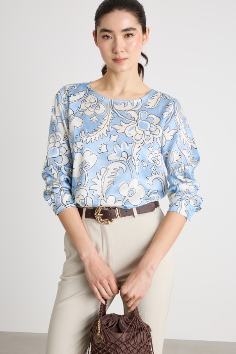 Printed twill blouse Intrend
