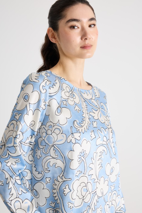 Blusa morbida in twill