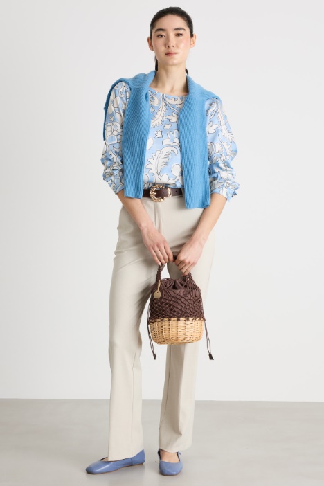 Printed twill blouse Intrend