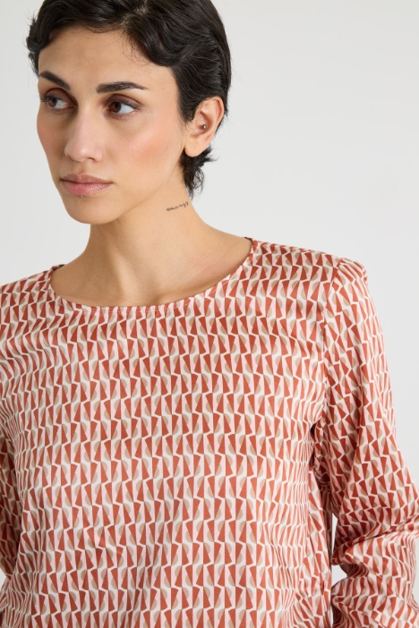 Blusa morbida in twill