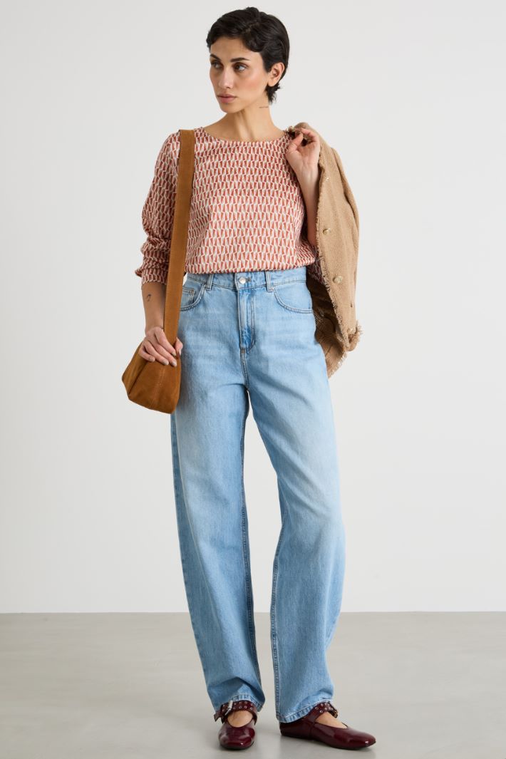 Blusa morbida in twill Intrend