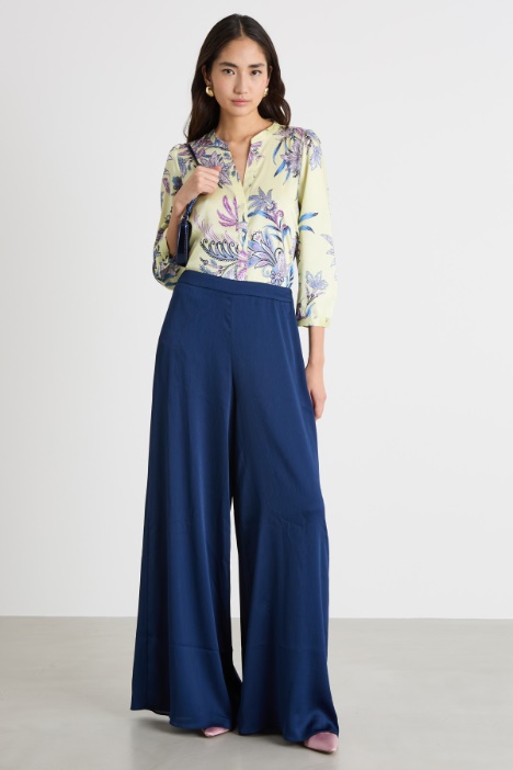 Split-neck printed blouse Intrend