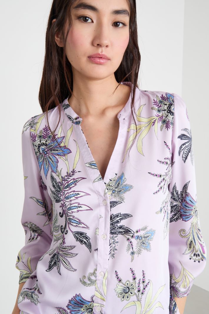 Split-neck printed blouse Intrend - 3