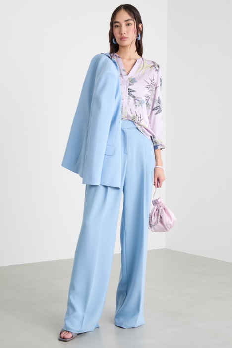 Split-neck printed blouse Intrend